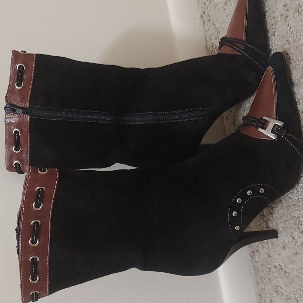 Italian made Suede and Leather boots 9.5
